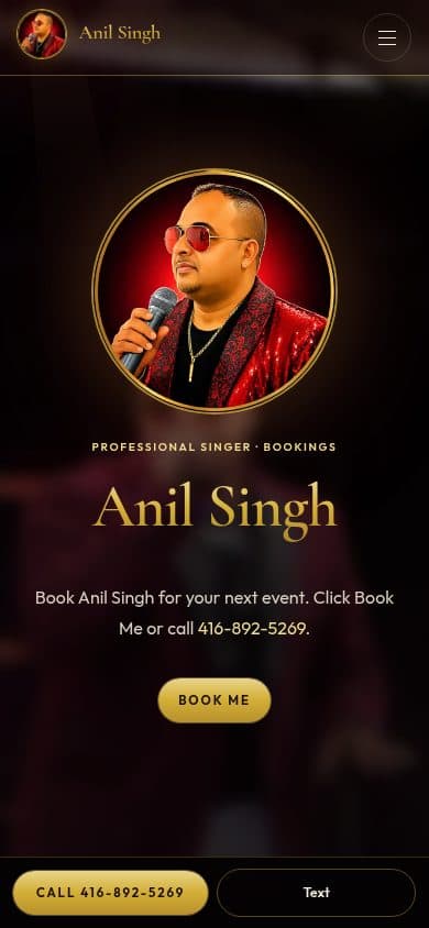 Anil Singh Music on a phone