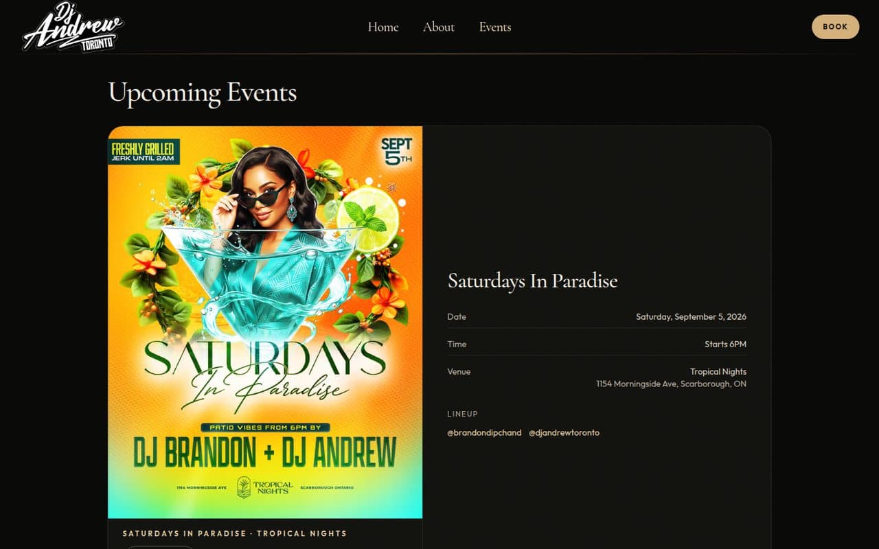 DJ Andrew Toronto Events