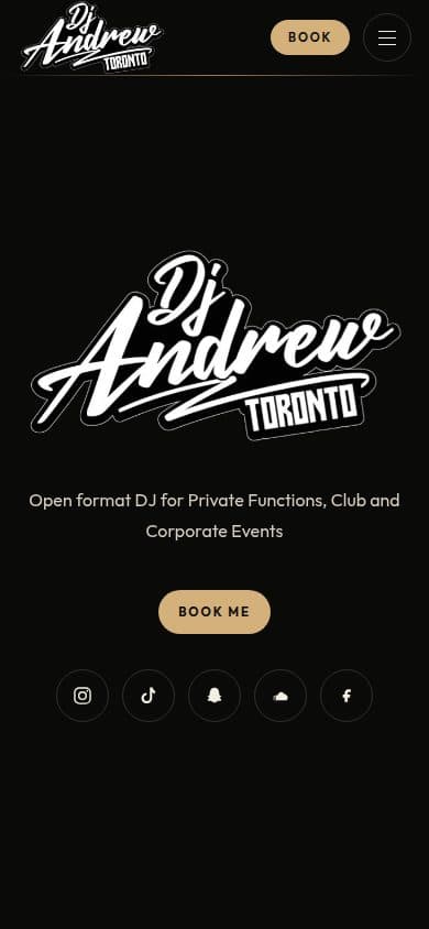 DJ Andrew Toronto on a phone